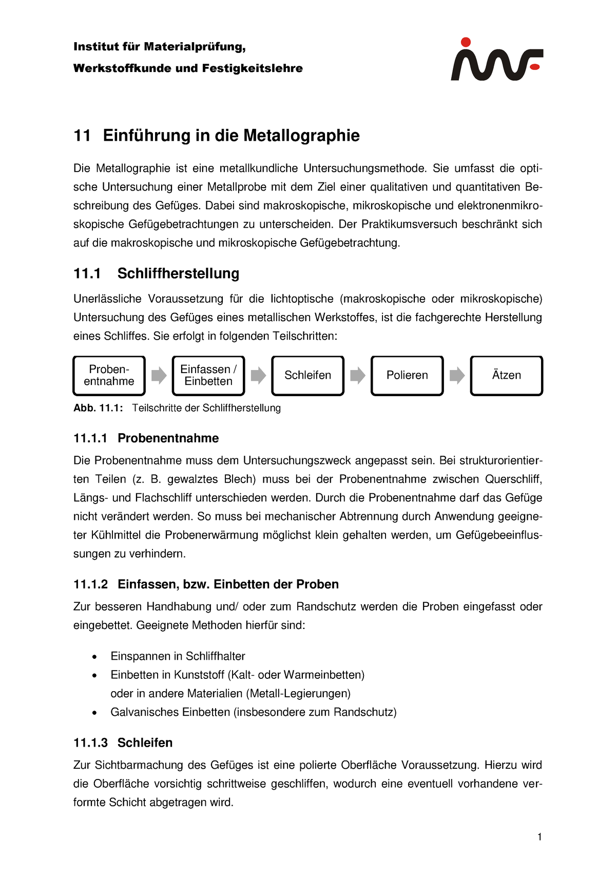 Metallographie - Sommer Semester - Werkstoffkunde Und Festigkeitslehre ...