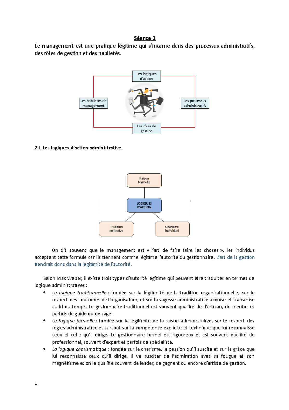 Notes de Cours Management 2 - ####### Séance 1 ####### Le management ...