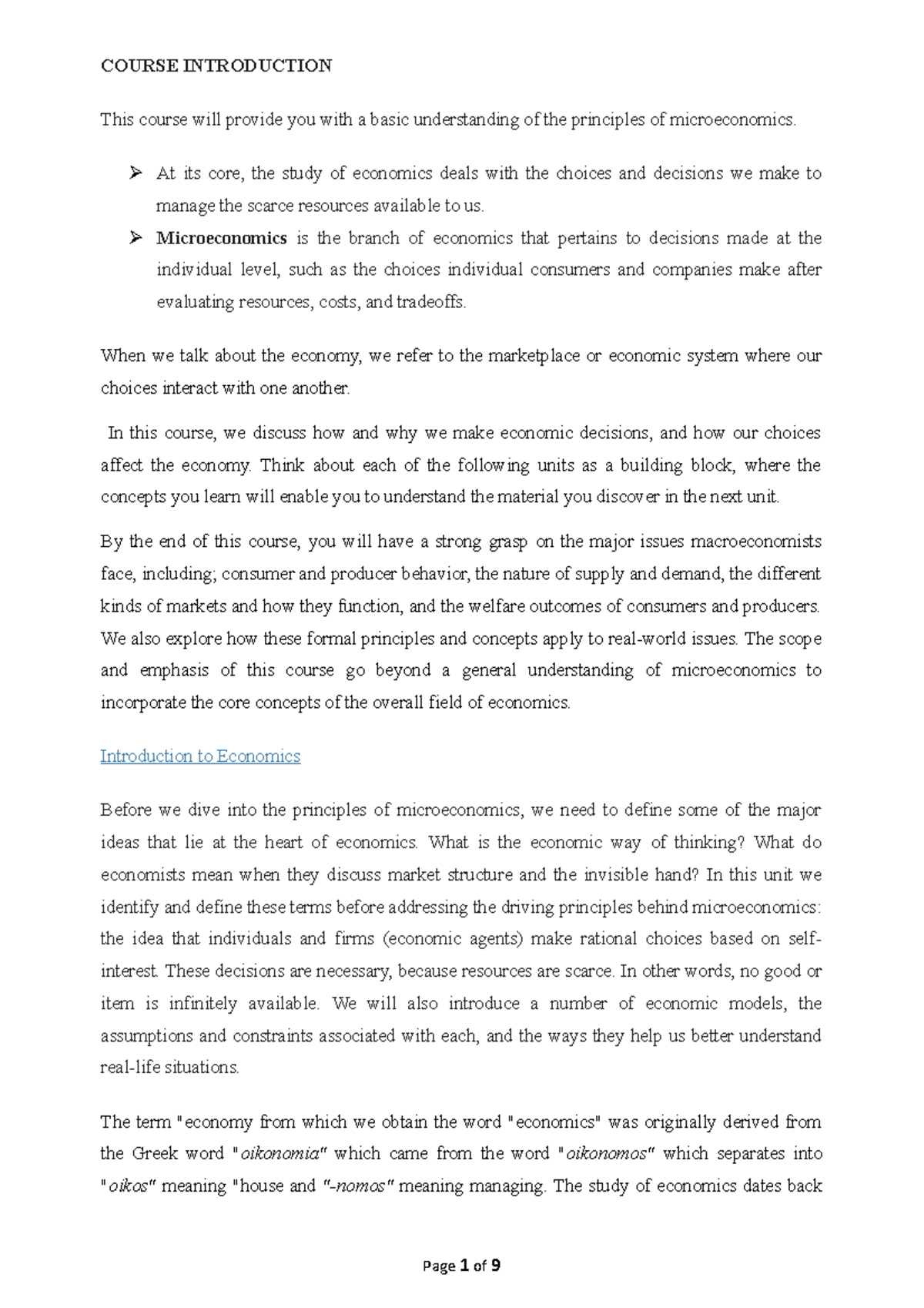 Introduction to Economics. What is economics all about? Understanding ...