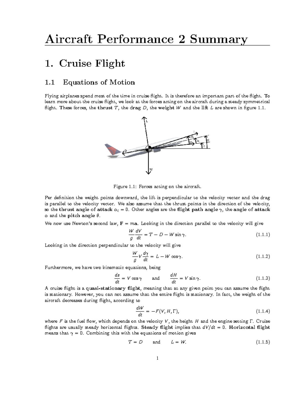 Aircraft Performance - Flight & Orbital Mechanics - TU Delft - Studeersnel