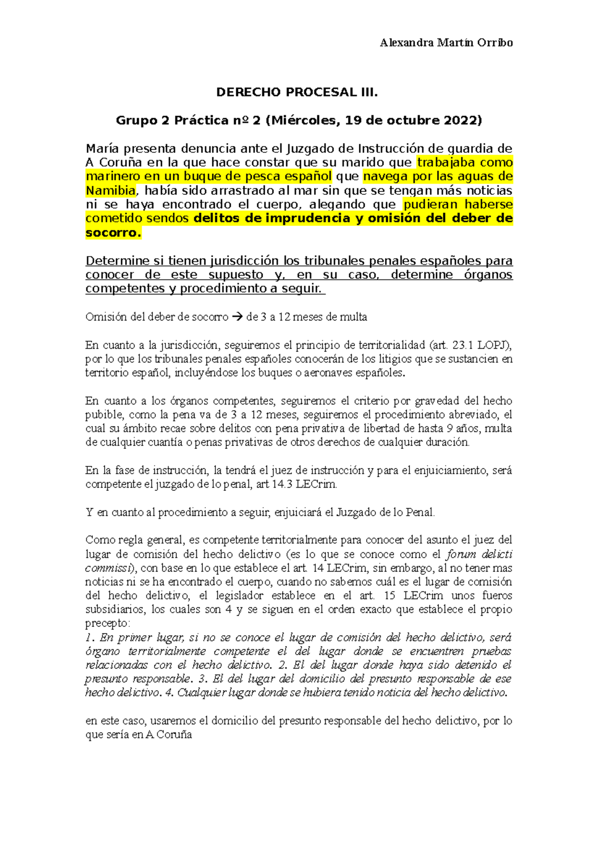 Derecho Procesal III - Apuntes - Alexandra Martín Orribo DERECHO ...