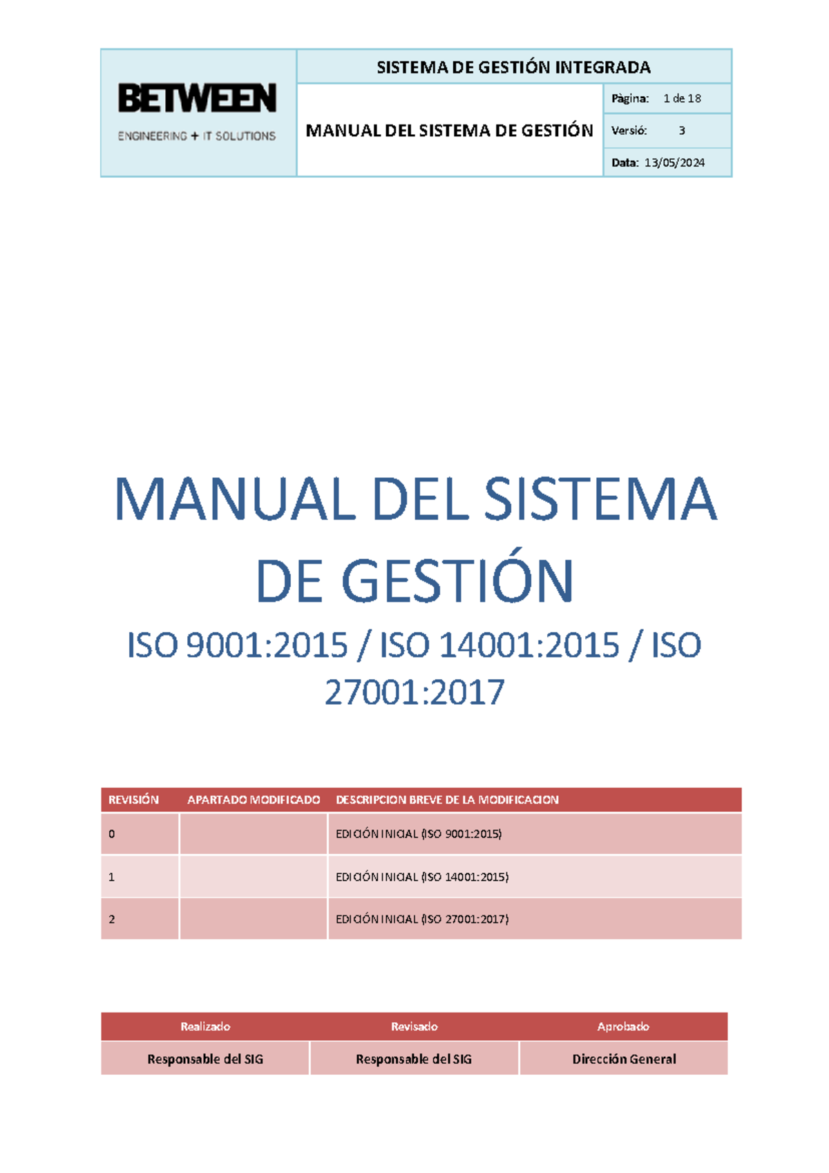 Manual de SG Sistema de gestion 2024 - MANUAL DEL SISTEMA DE GESTIÓN ...