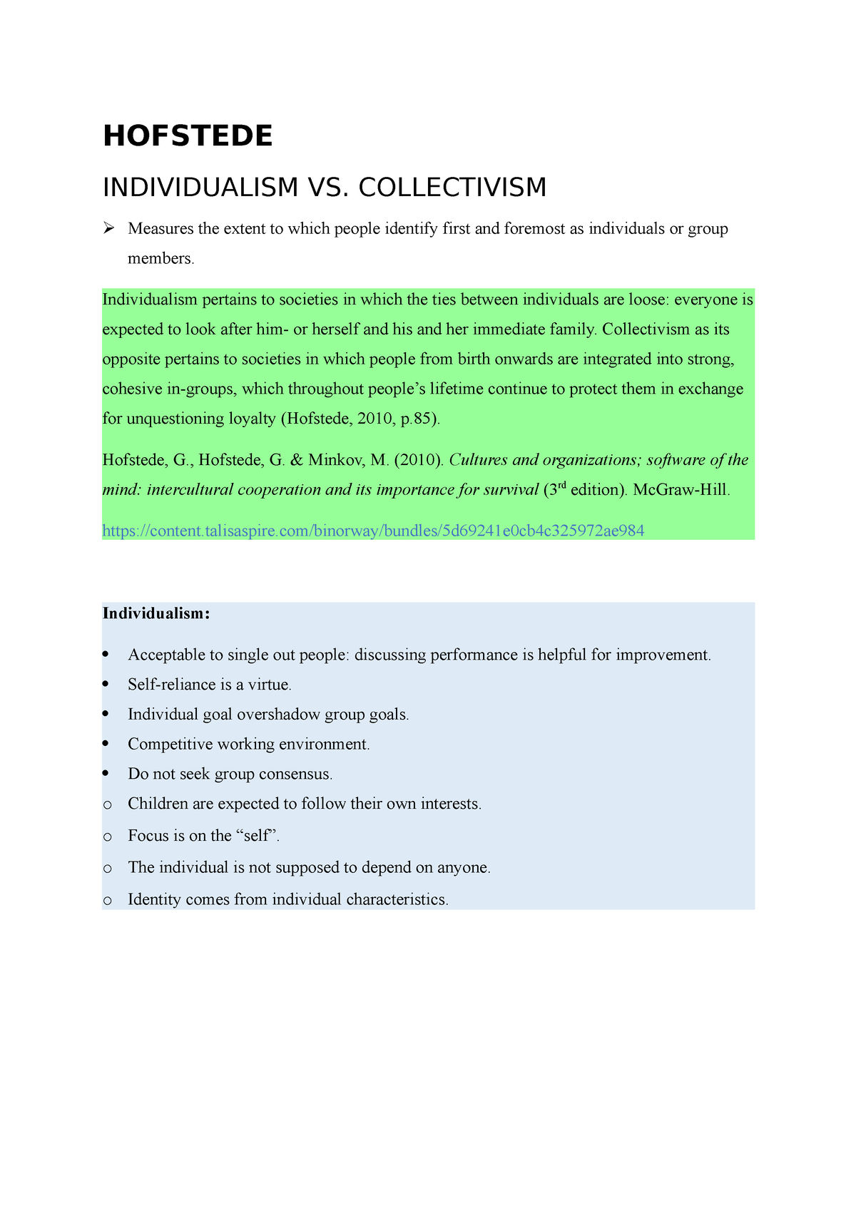 eksamenshefte-business-communication-hofstede-individualism-vs