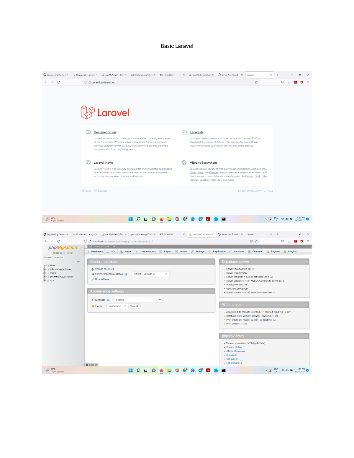 Basic Laravel - Tutorial Laravel - Basic Laravel - Studocu