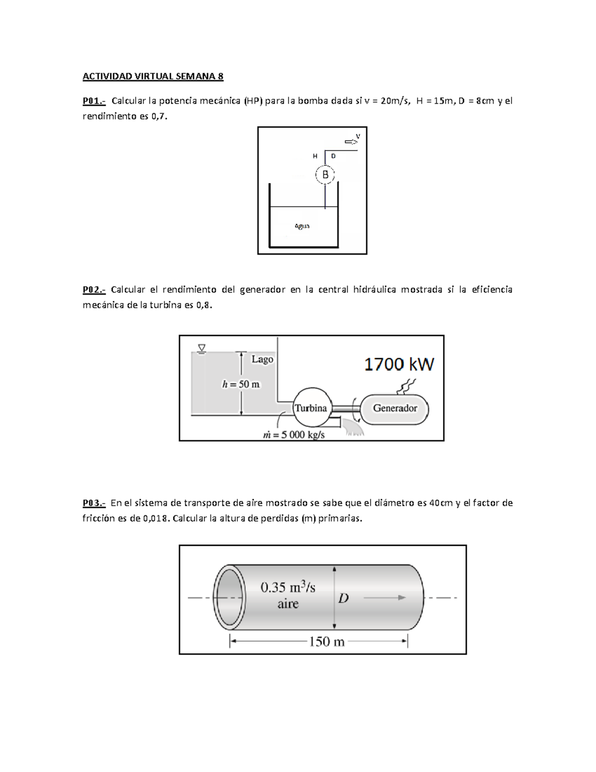 U S Actividad Virtual Actividad Virtual Semana P Calcular La Potencia Mecnica Hp