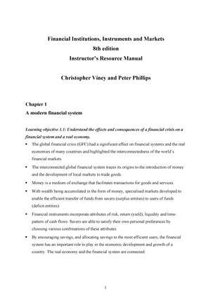 Chapter 1 Tutorial Answers For Week 1 Fins1612 Unsw - 