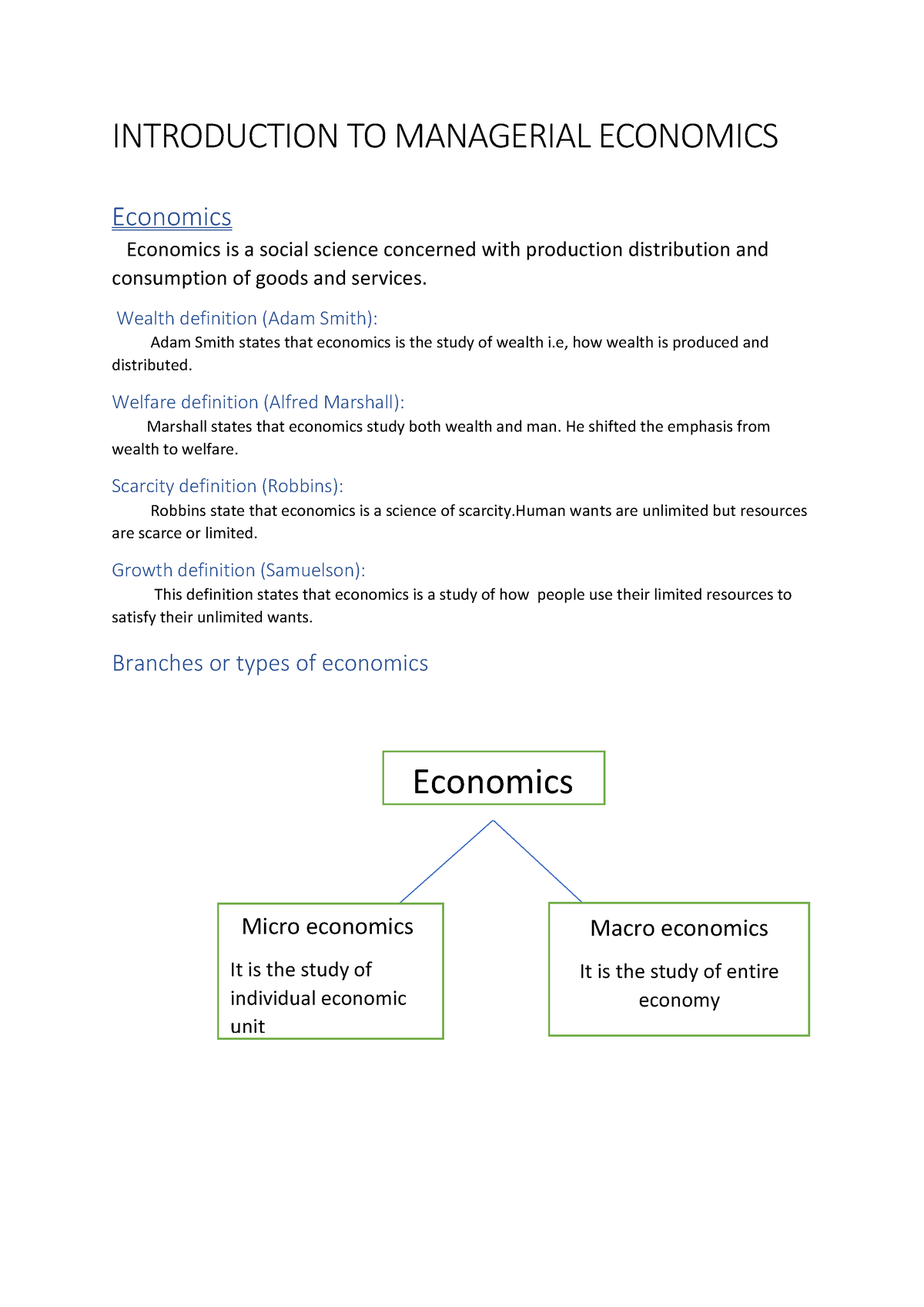 Managerial Economics - Business Economics - Studocu