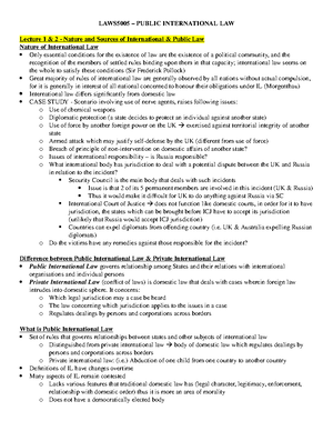 PIL Outline - Summary for PIL - Public International Law I. The Sources ...