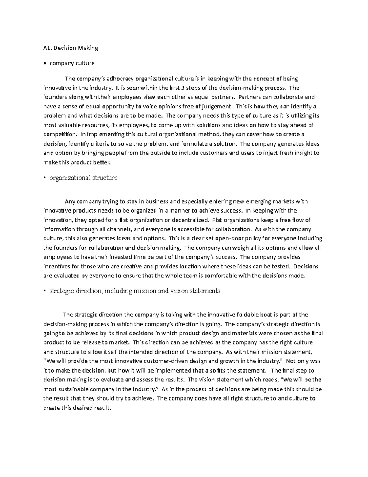 Decision Making Company Culture Organizational Structure Emerging ...