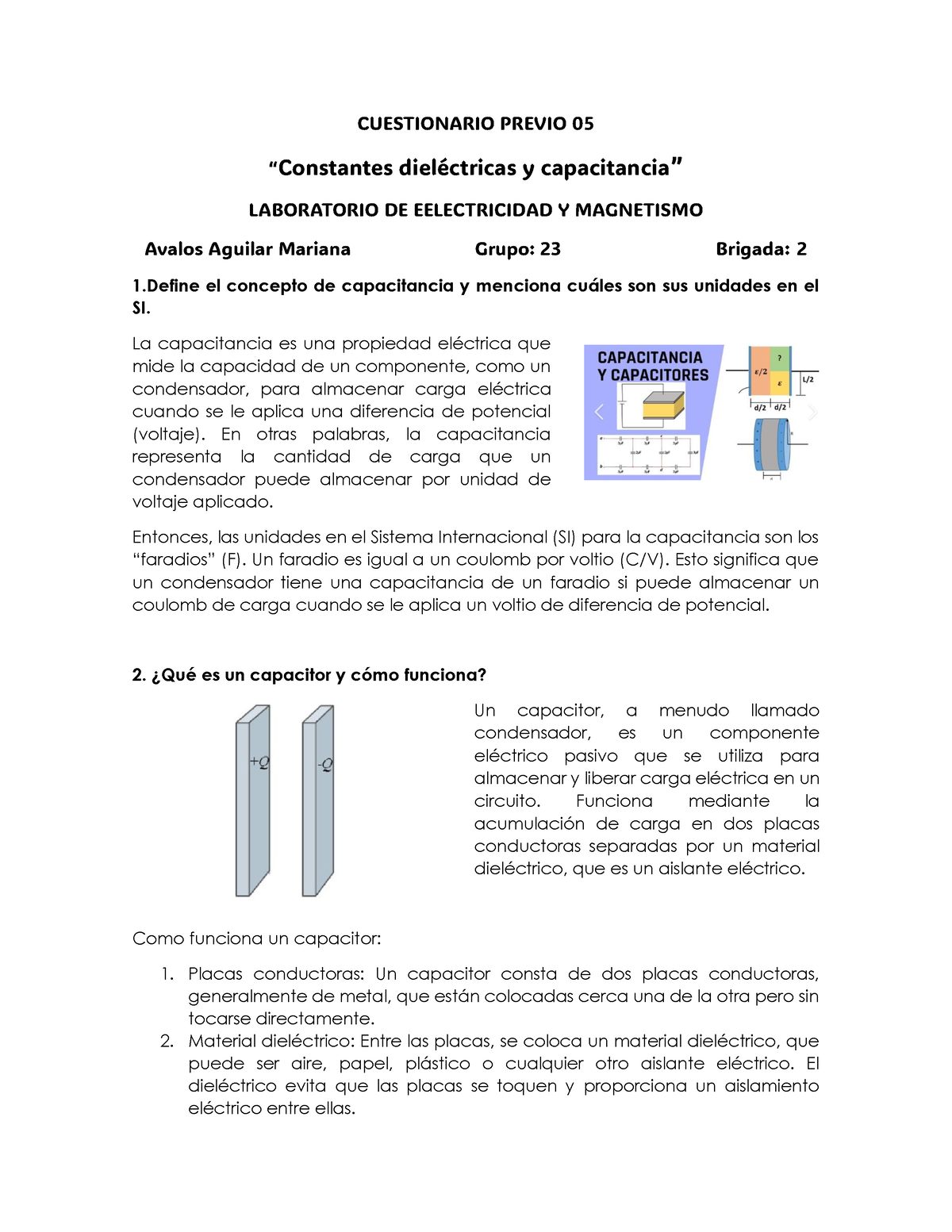 Cuestionario Previo 05 - CUESTIONARIO PREVIO 0 5 “Constantes ...