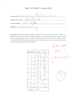 Math 112 Basic Integrals - MATH 112 - Studocu