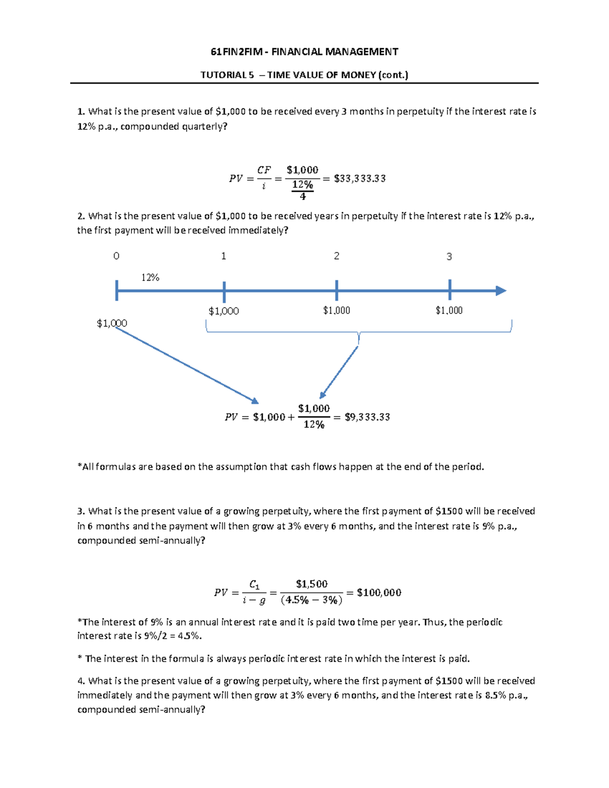 Solution Tutorial 5 TVM Application SV 21 - 61FIN2FIM - FINANCIAL ...