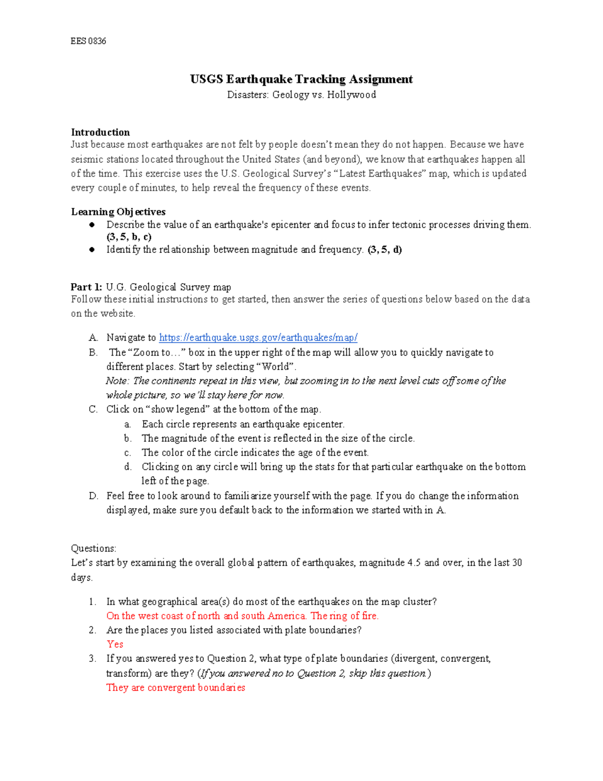 HW_USGS Earthquake Tracker EES 0836 USGS Earthquake Tracking