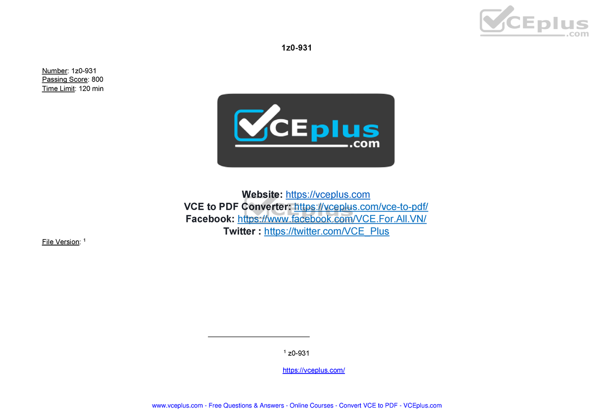 1z0-931-22 Valid Study Notes