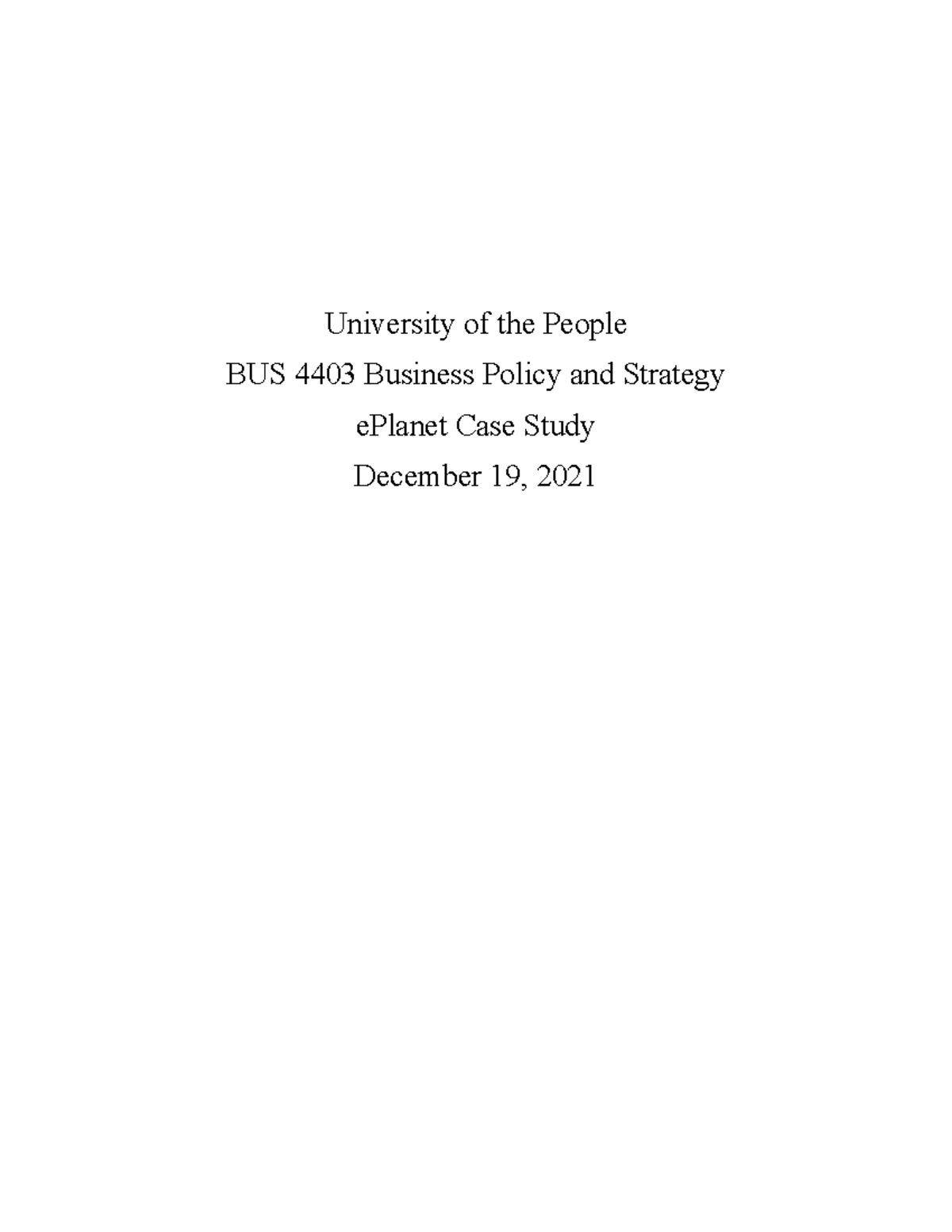 Written Assignment Week 6 - University Of The People BUS 4403 Business ...