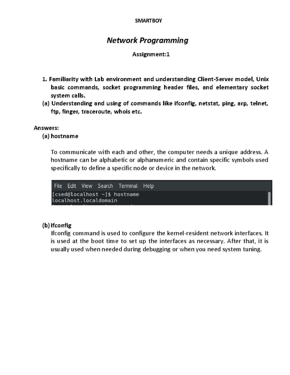 Network Programming 1to7 - Network Programming Assignment: 1 ...