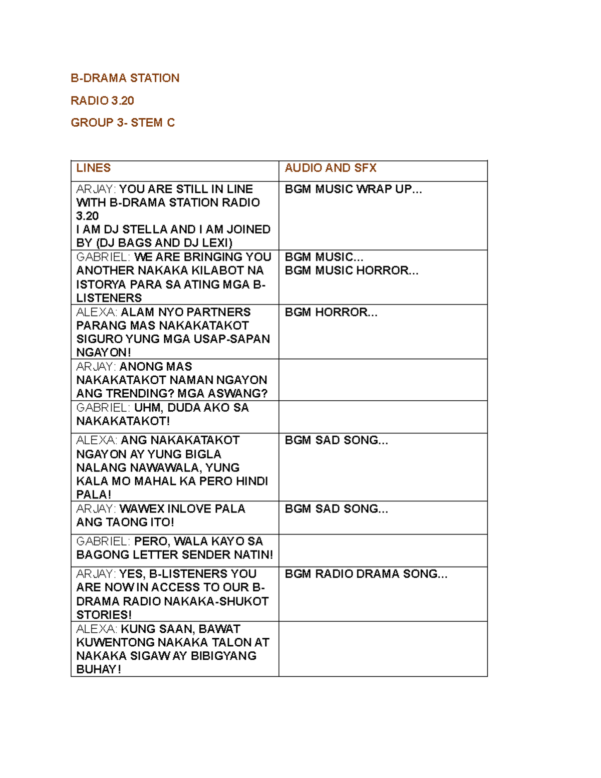 B- Drama Station Script (Auto Recovered) - B-DRAMA STATION RADIO 3 ...