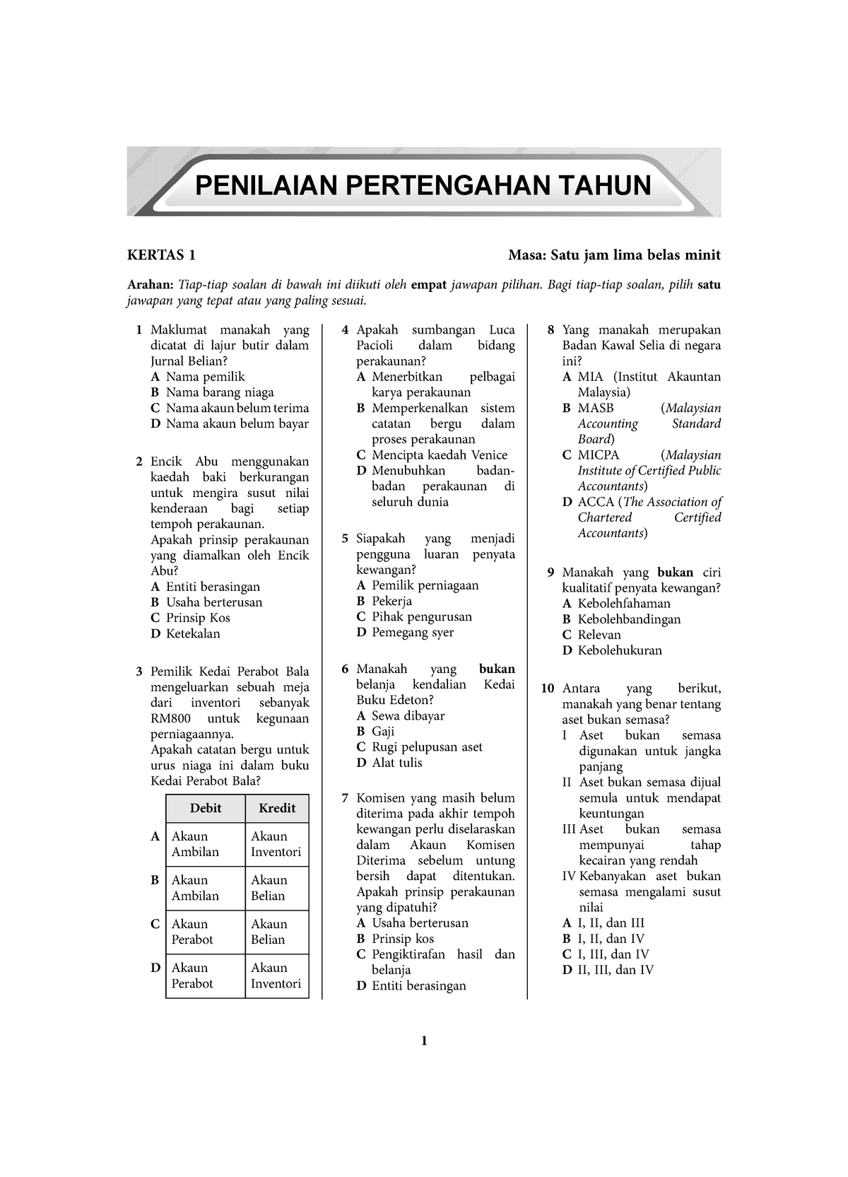 Penilaian pertengahan tahun modul aktiviti pintar bestari prinsip