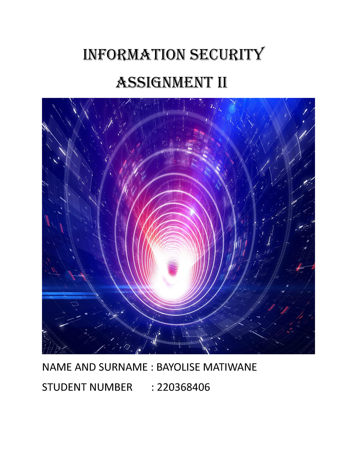 information security assignment questions