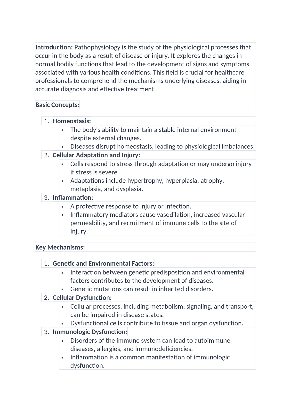 Basic Pathophysiology - Introduction: Pathophysiology Is The Study Of ...