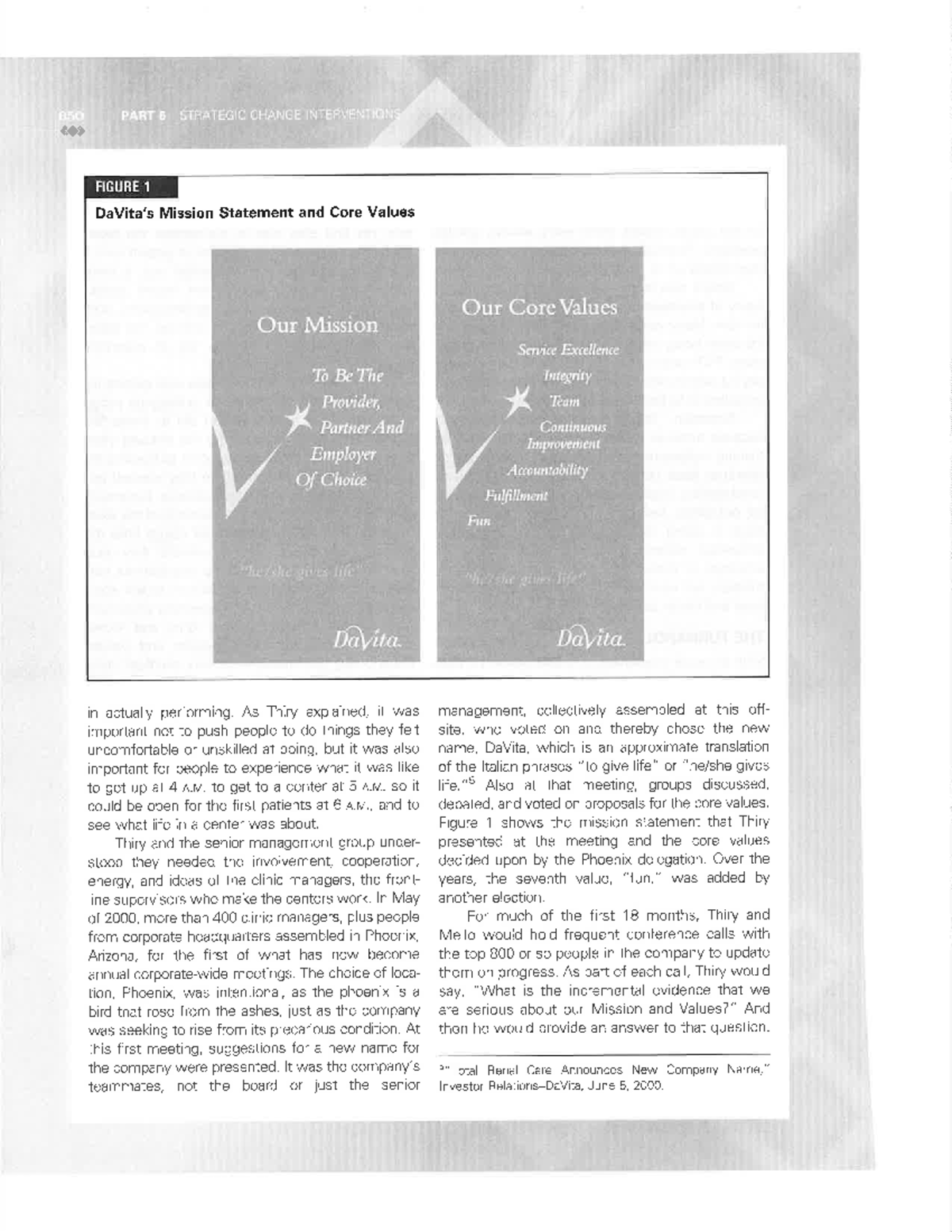 Davitas Mission Statement and Core Values MGMT 4020 ETSU Studocu