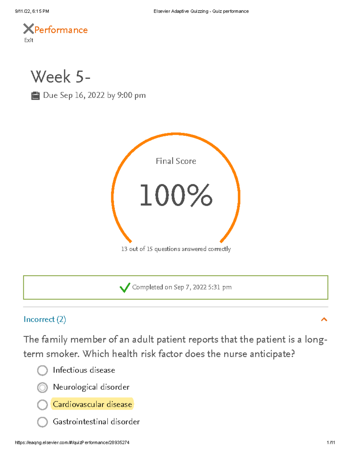 EAQ Chp 27 Patient Safety And Quality - Exit Performance Week 5- Due ...