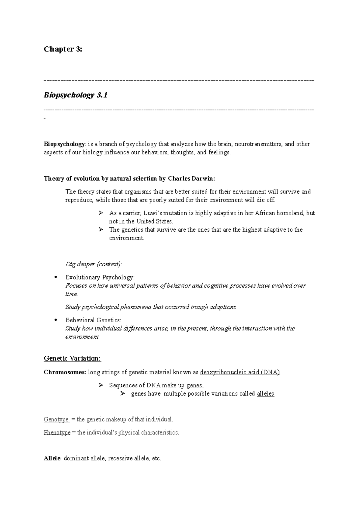 psychology 2e chapter 3 summary