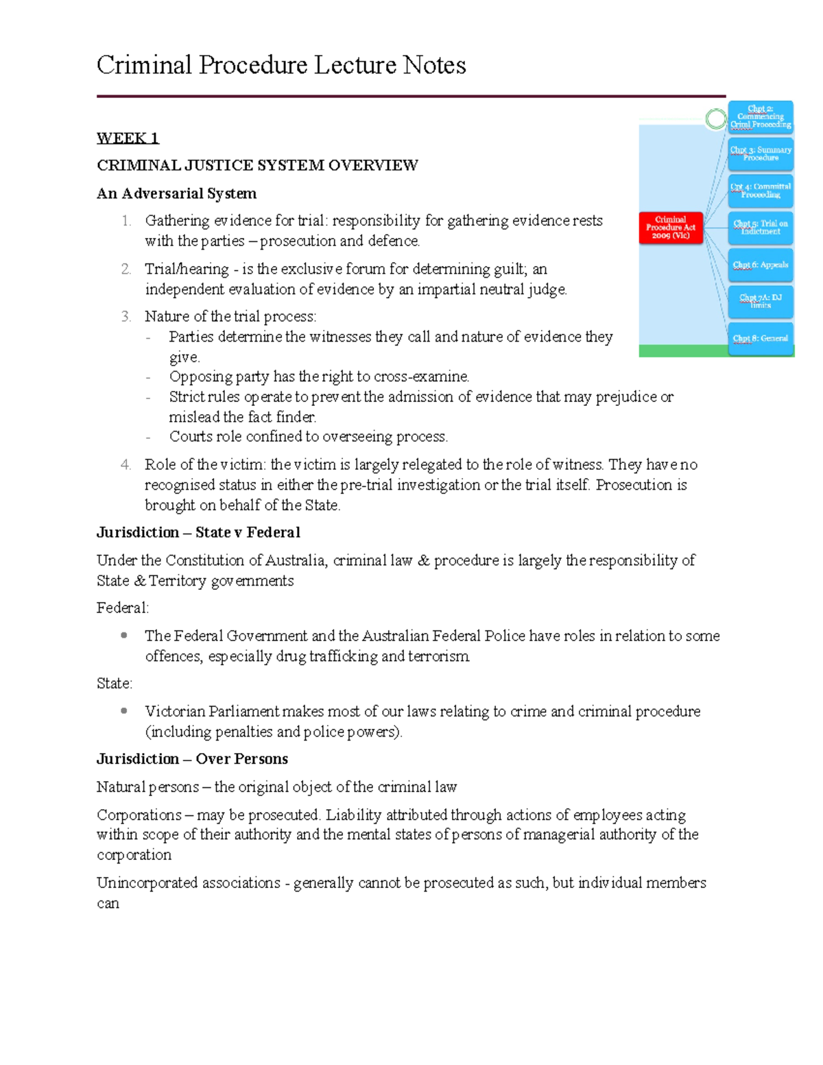 Criminal Procedure Lecture Notes MAIN - Criminal Procedure Lecture ...