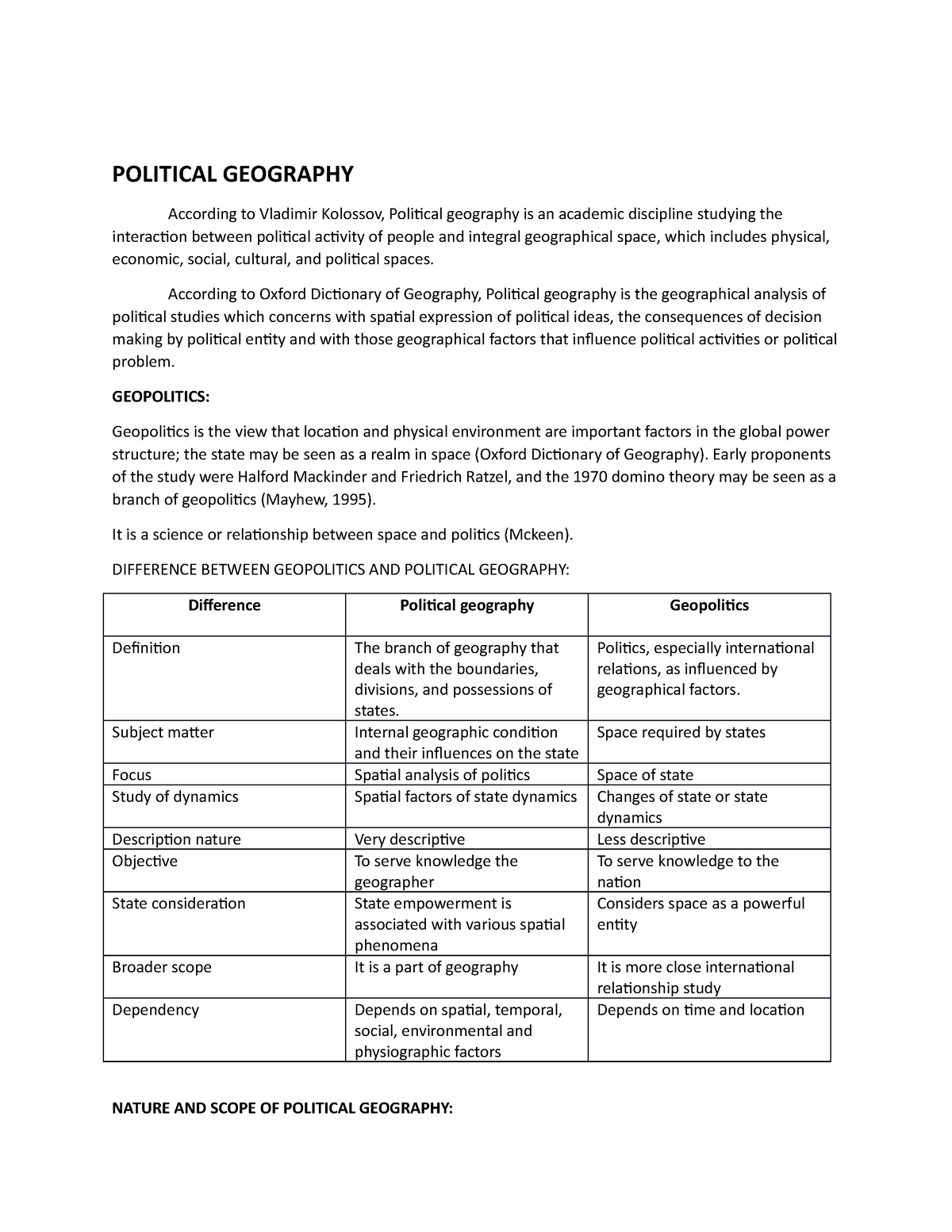 political geography dissertation ideas