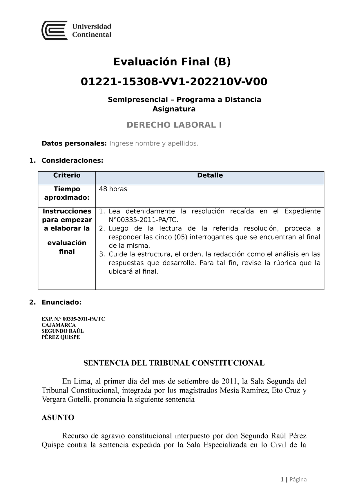 Examen Final B Familia Derecho - Evaluación Final (B) 01221-15308-VV1 ...