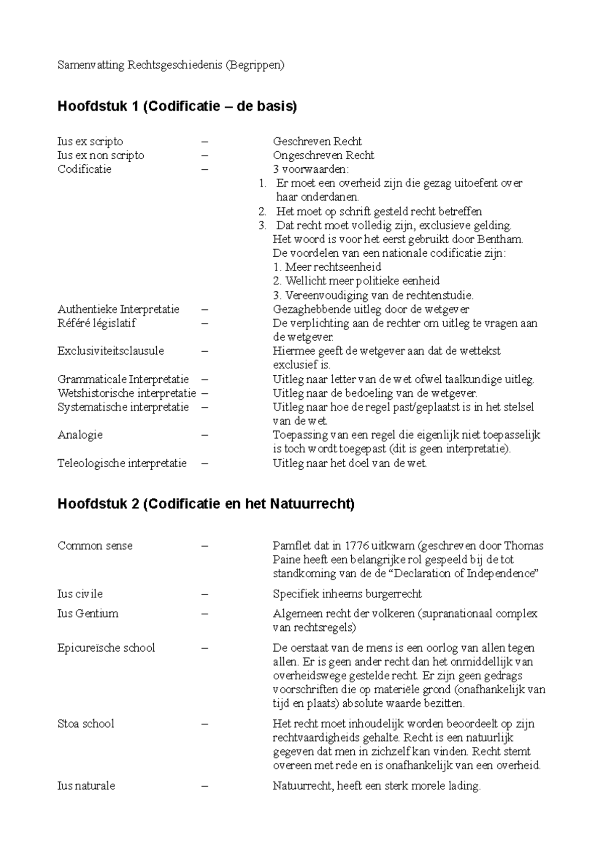 Begrippenlijst Rechtsgeschiedenis - Samenvatting Rechtsgeschiedenis ...