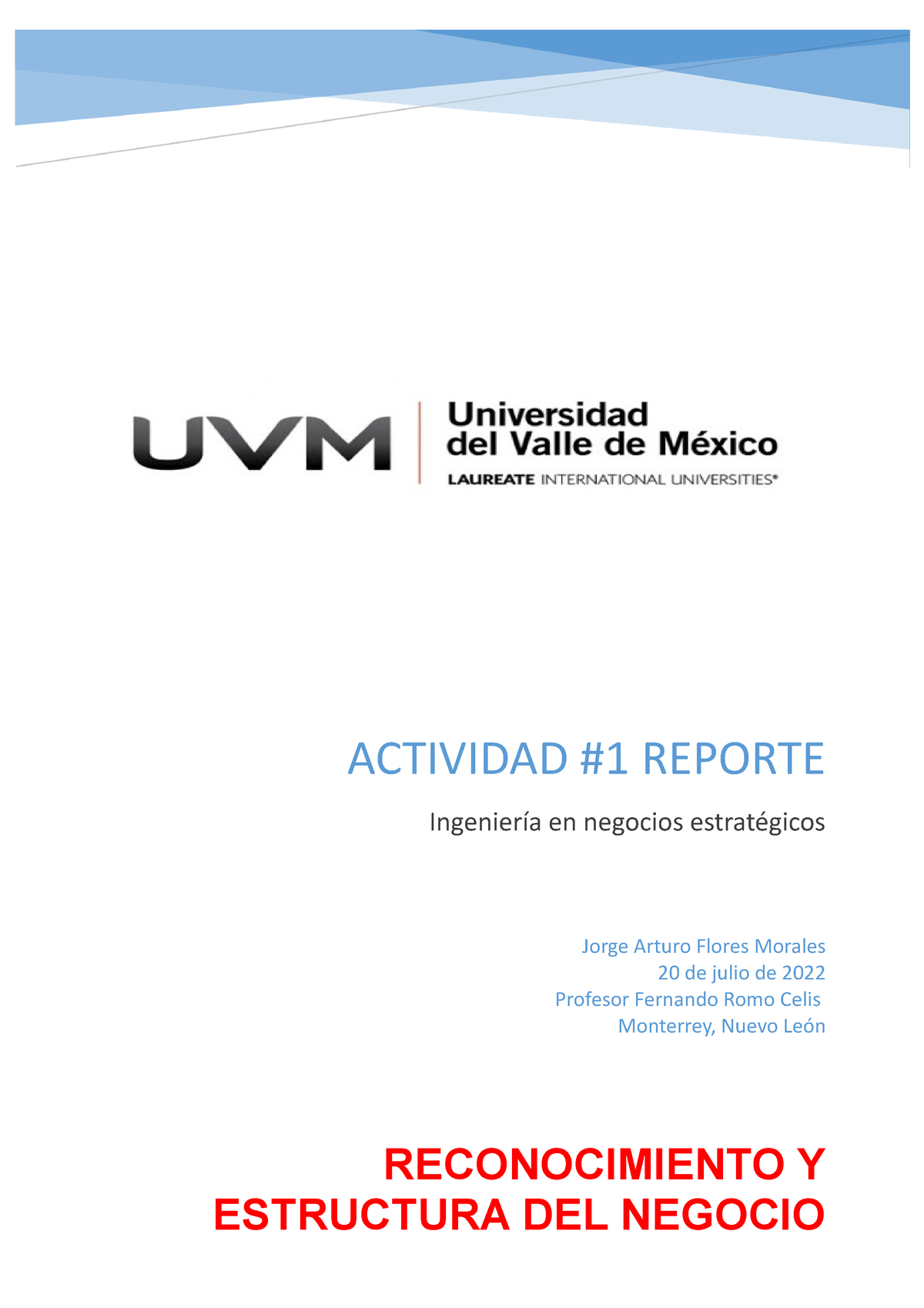 Actividad 1 Reporte Ingeniería - Jorge Arturo Flores Morales 20 De ...