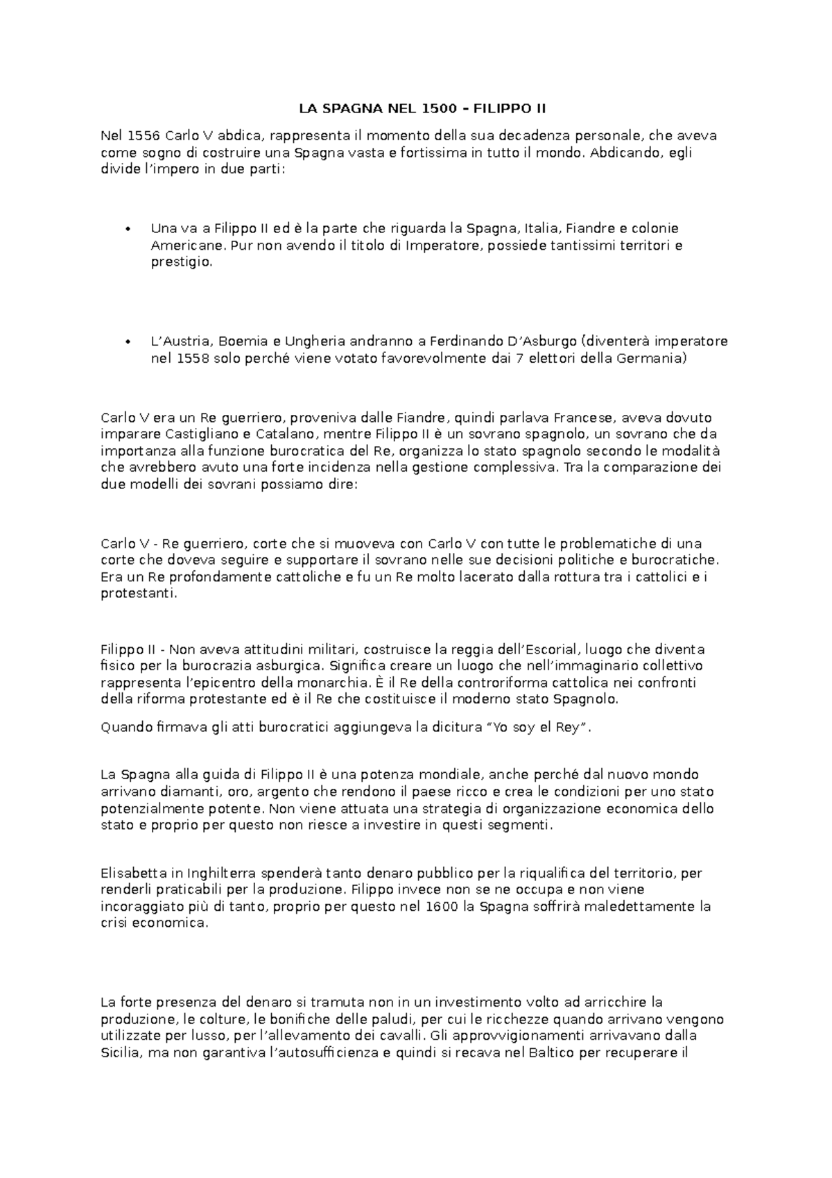 la spagna nel 1500 Struttura e dinastie Storia Moderna UniSa