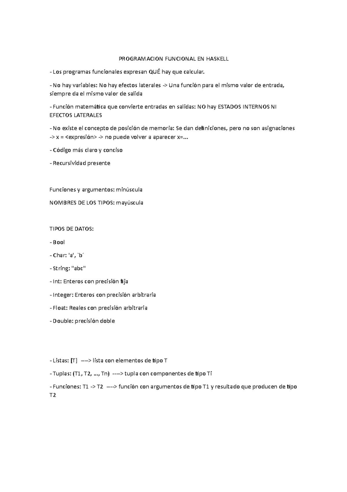 Programacion Funcional En Haskell - PROGRAMACION FUNCIONAL EN HASKELL ...