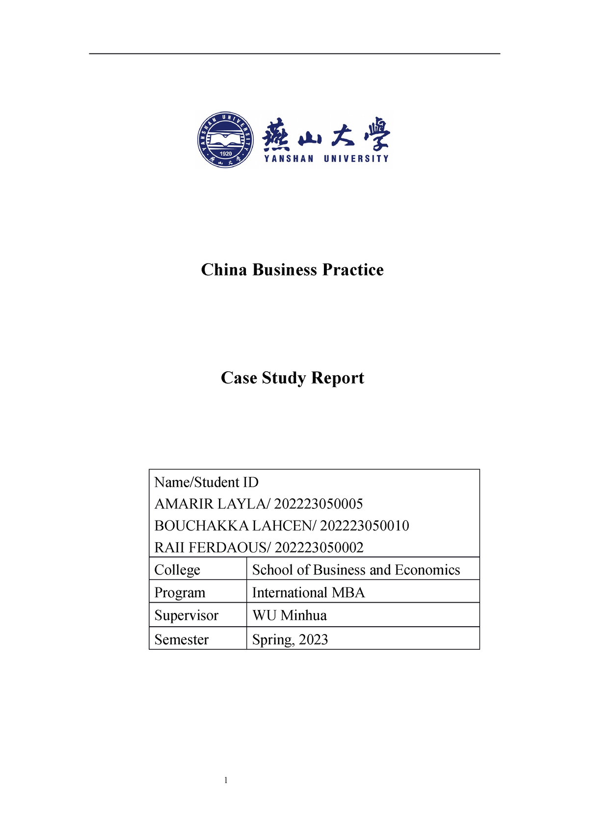 wu international business bachelor thesis