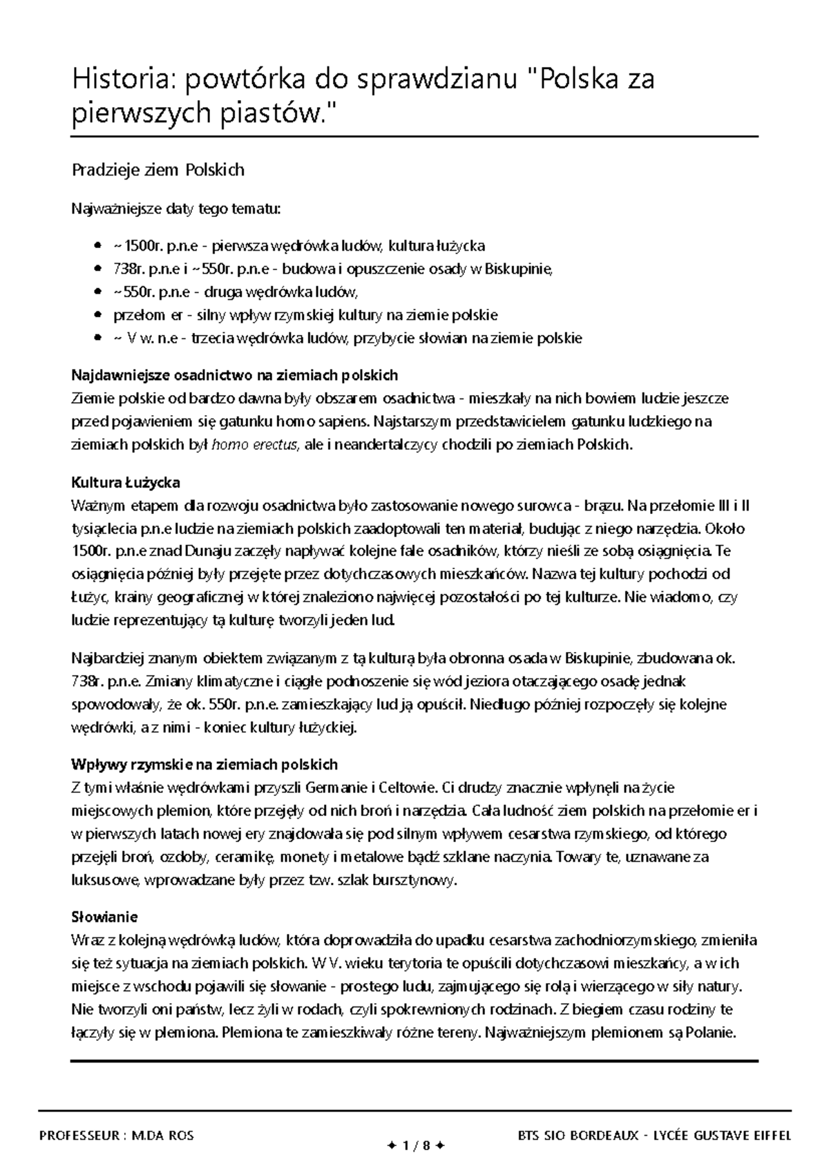 Historia: pierwsi piastowie - Historia: powtórka do sprawdzianu "Polska