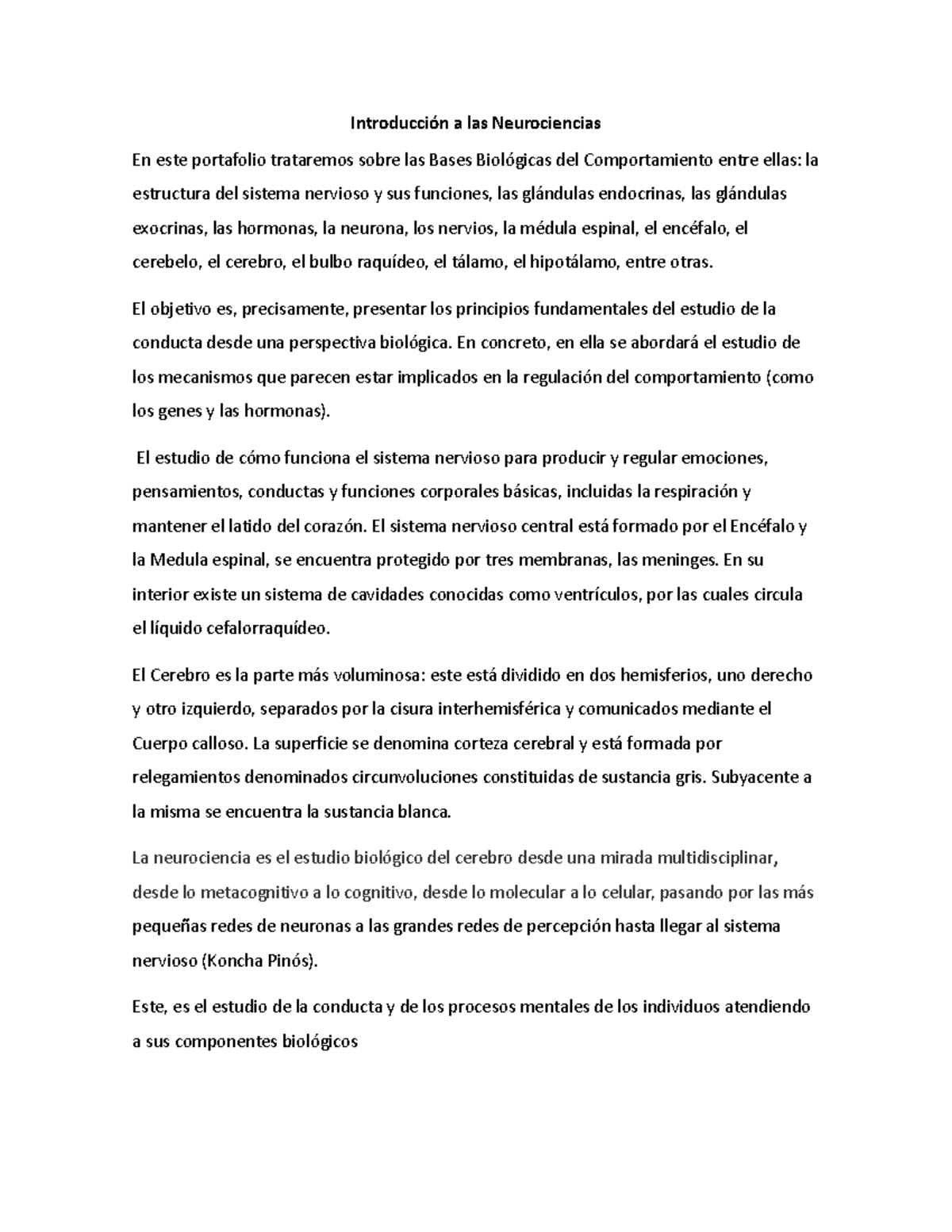 Introducción a las Bases biológicas del Comportamiento - Introducción a ...