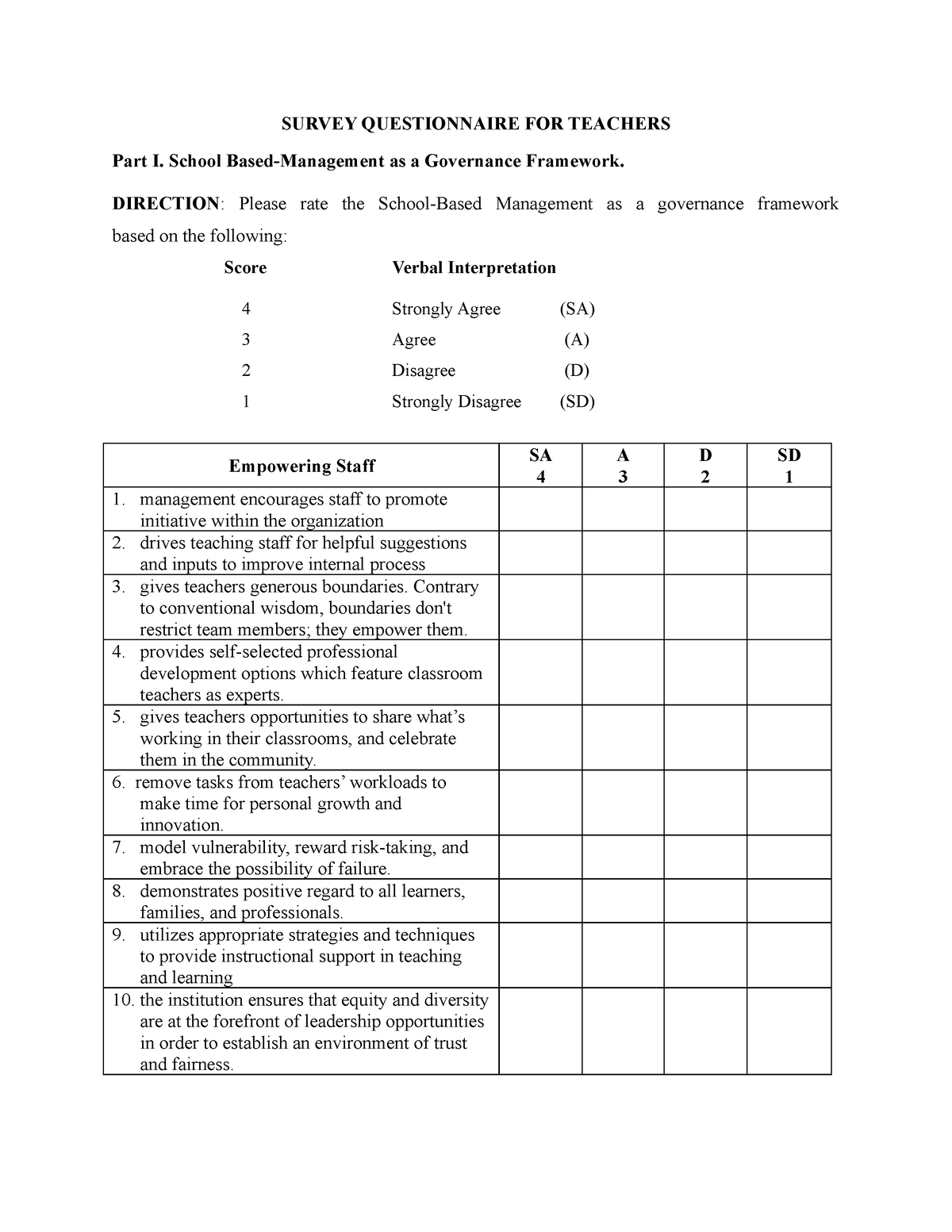 Survey Questionnaire FOR Teachers SURVEY QUESTIONNAIRE FOR TEACHERS   Thumb 1200 1553 