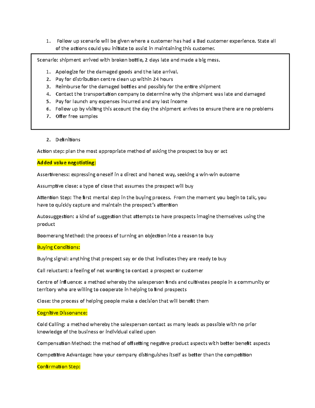 FINAL EXAM December 2018, questions and answers - 1. Follow up scenario ...