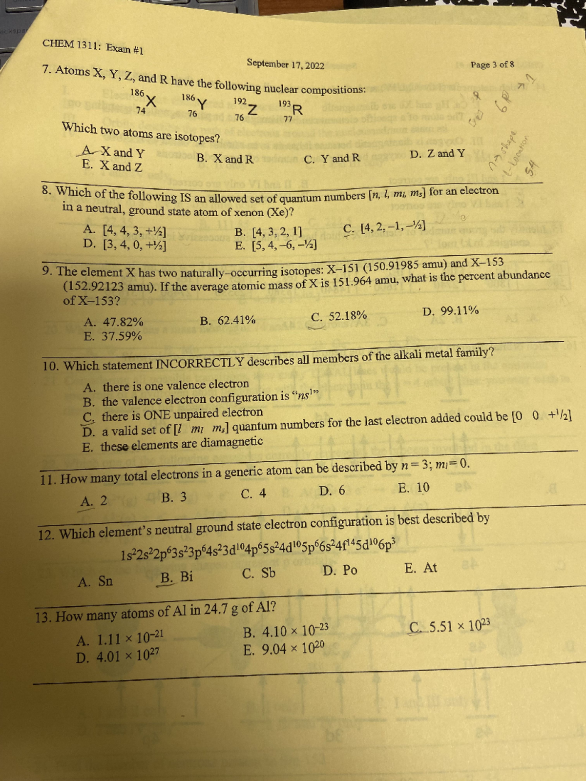 IMG 0692 GEN CHEM 1 Past questions - CHEM 1311 - Studocu