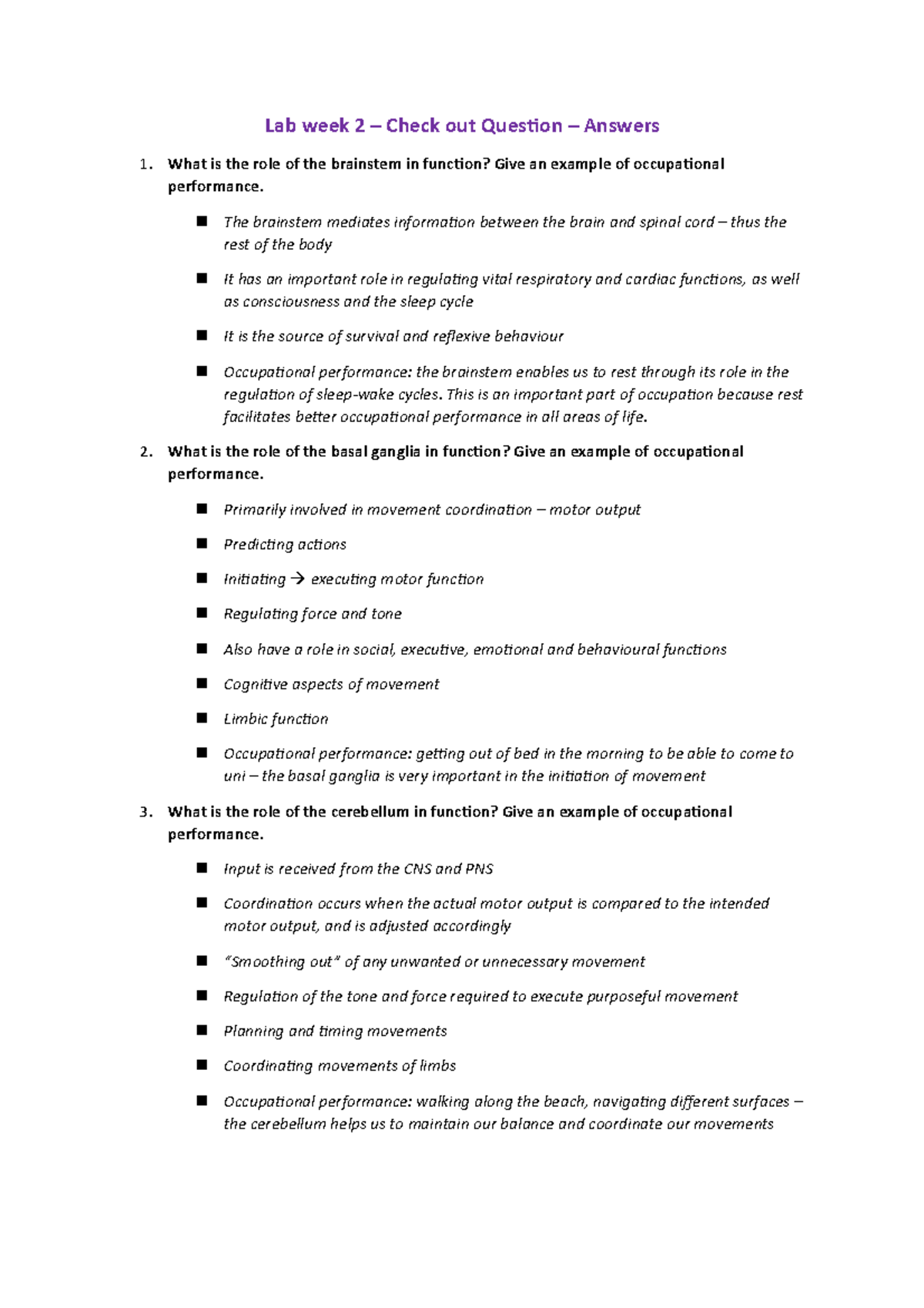 Lab 2 check out answers - Lecture notes 2 - Lab week 2 – Check out ...