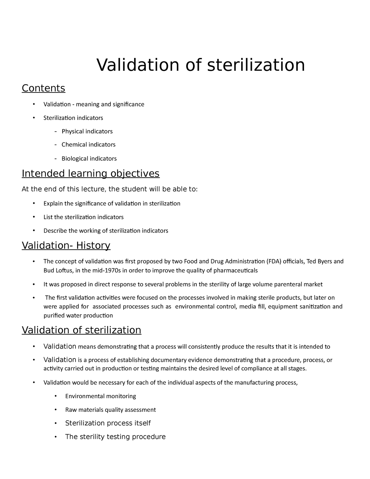 Chapter - 32 Validation Of Sterilization - Validation Of Sterilization ...