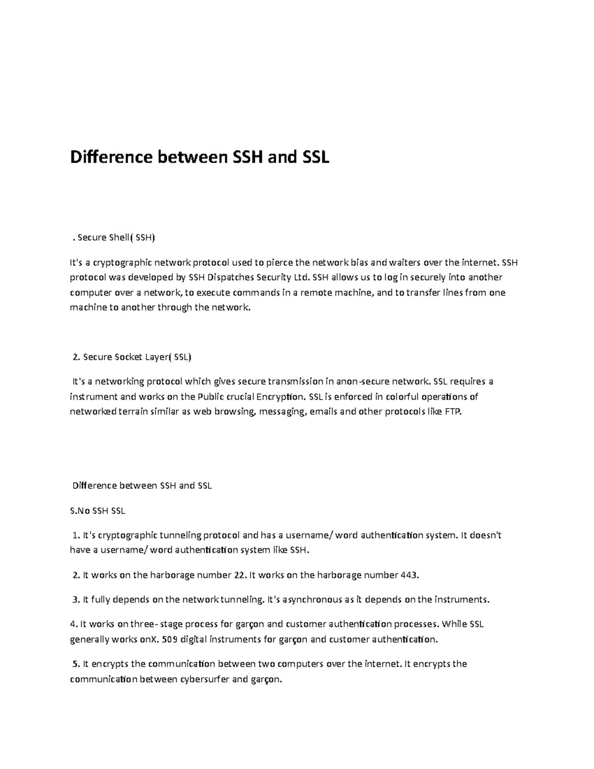 Difference Between SSH And SSL - Secure Shell( SSH) It's A ...