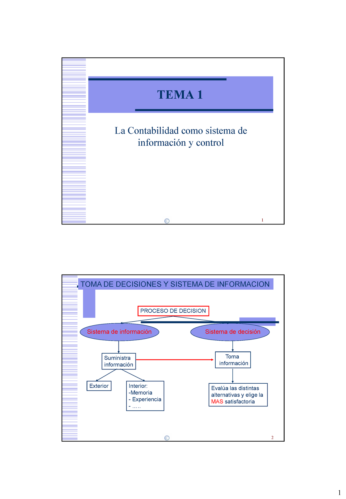 Tema Fundamentos Tema La Contabilidad Como Sistema De Informaci N Y Control