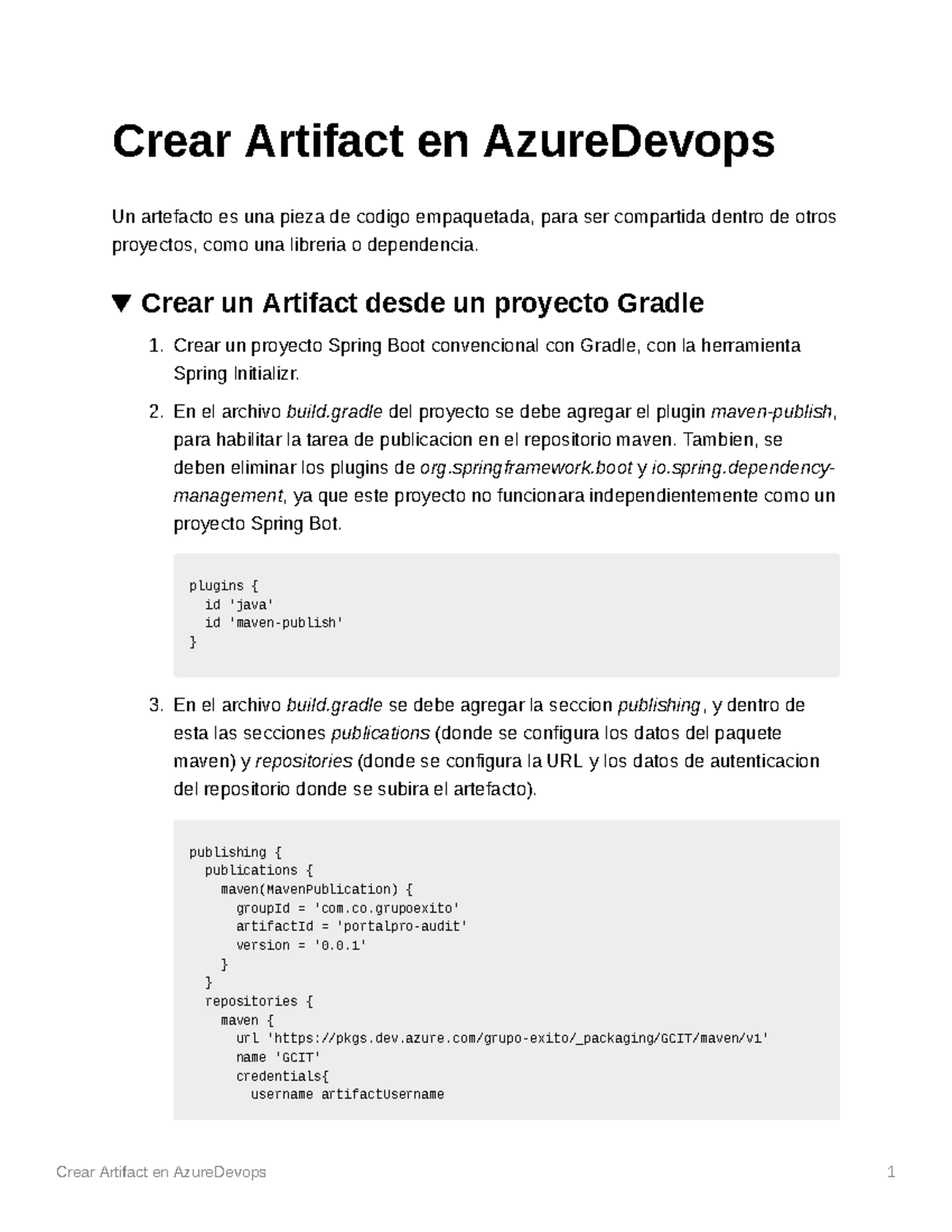 Crear Artifact en Azure Devops - Crear Artifact en AzureDevops Un ...