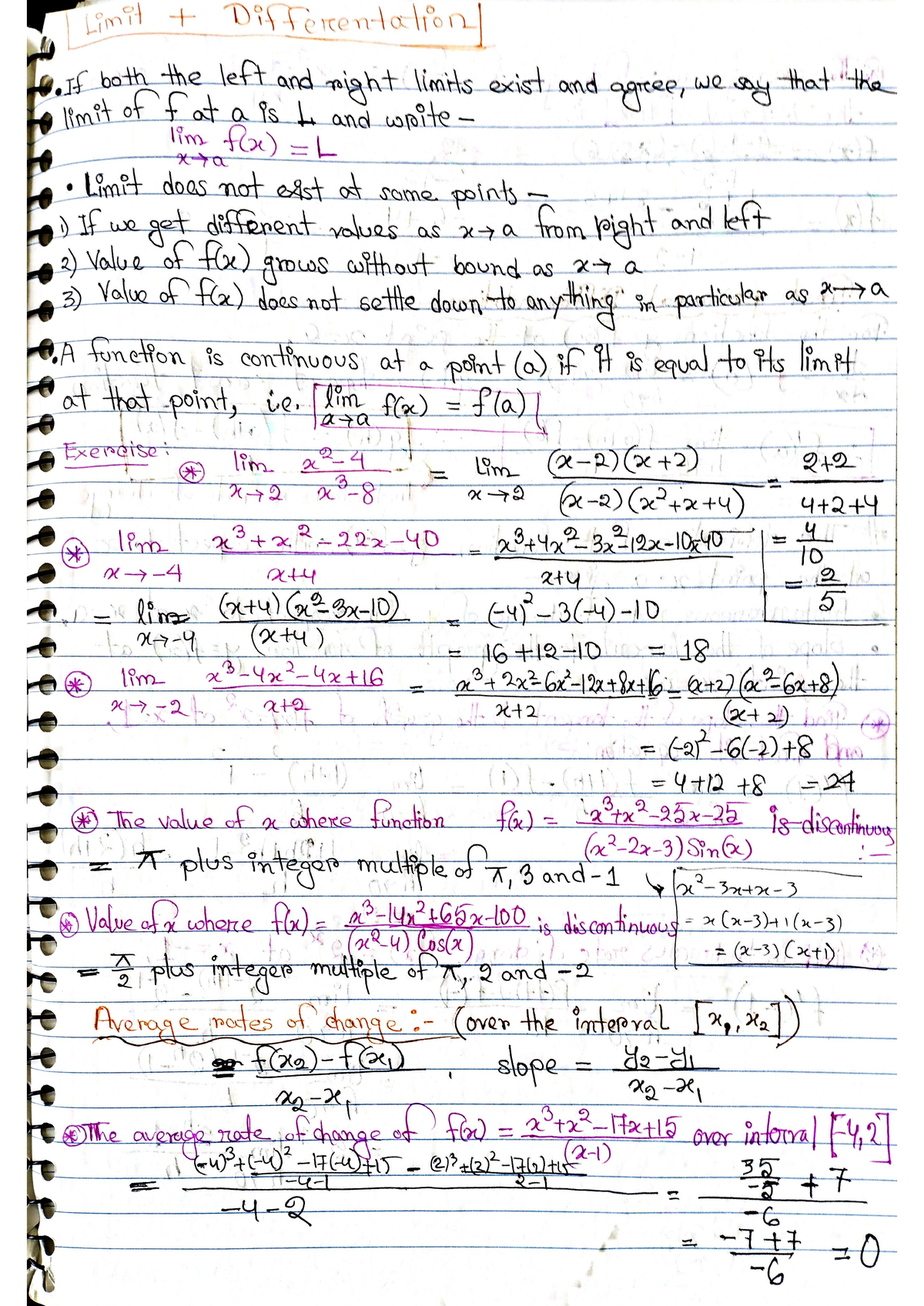 Differentiation math 1110 Summary - MATH1110 - Studocu