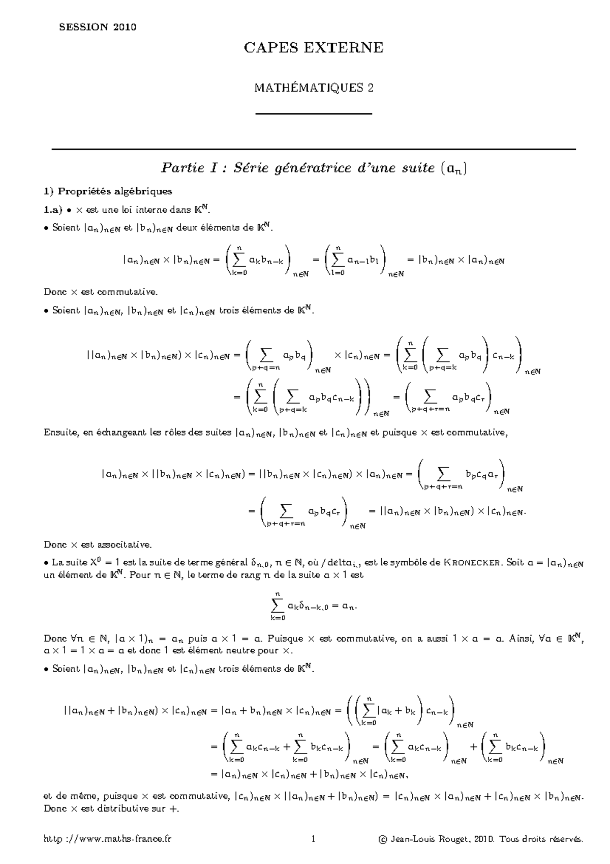 Examen Capes Maths – Épreuve Capes Maths 2025 – TOMP