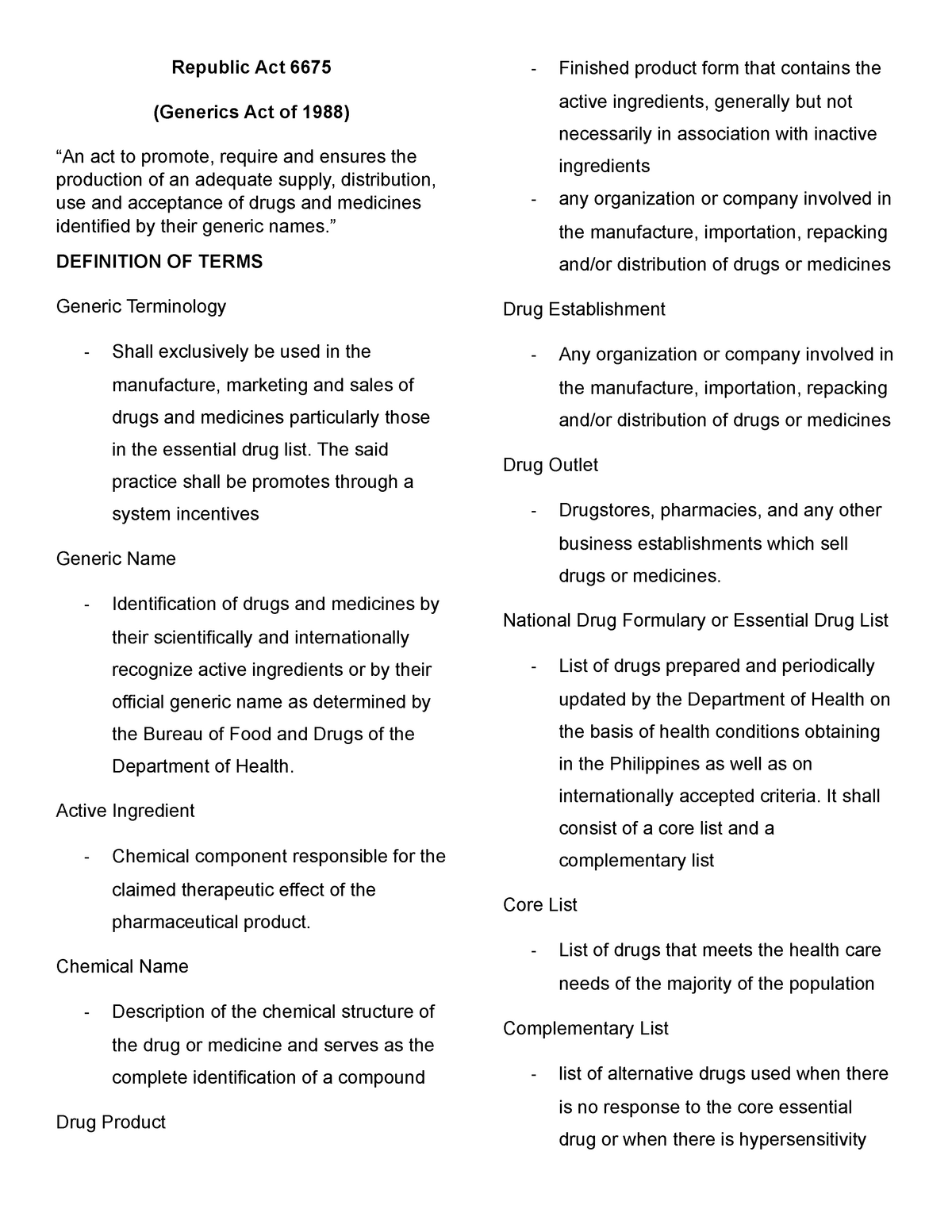 republic-act-6675-generics-act-of-1988-republic-act-6675-generics