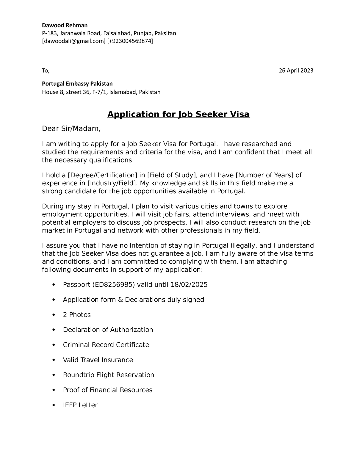 cover letters for job seeker
