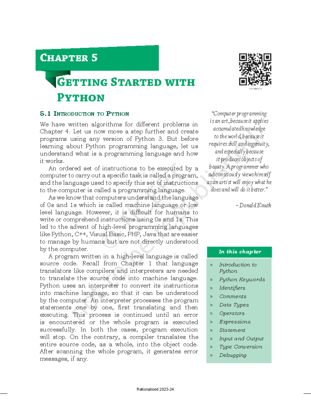 Kecs105 - 5 INTRODUCTION TO PYTHON We have written algorithms for ...